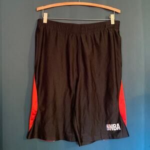 NBA Black & Red Satin Basketball Shorts